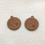 Arrival! 23x20mm Zinc Alloy Round Charm For Jewelry DIY