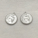 Arrival! 23x20mm Zinc Alloy Round Charm For Jewelry DIY