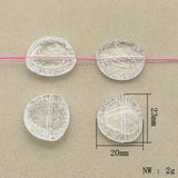 Clear Lentils Crack Beads For DIY Jewelry Making 220pcs