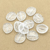 Clear Lentils Crack Beads For DIY Jewelry Making 220pcs