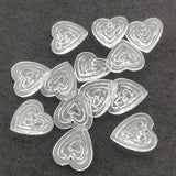 Clear Acrylic Heart Beads 250pcs for Jewelry Making DIY