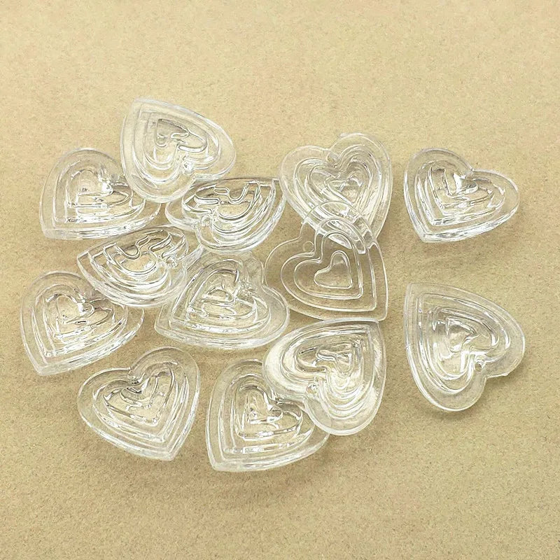 Clear Acrylic Heart Beads 250pcs for Jewelry Making DIY