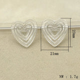 Clear Acrylic Heart Beads 250pcs for Jewelry Making DIY