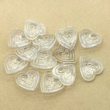 Clear Acrylic Heart Beads 250pcs for Jewelry Making DIY