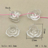 Clear Flower Acrylic Beads DIY Jewelry Findings 390pcs