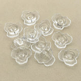 Clear Flower Acrylic Beads DIY Jewelry Findings 390pcs
