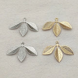 100pcs Brass Leaf Charms for DIY Jewelry Making