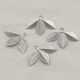 100pcs Brass Leaf Charms for DIY Jewelry Making