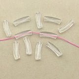 Clear Acrylic Tubular Beads 400pcs for Jewelry Making