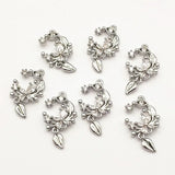 CZ Pendant Copper Charm 24x13mm 50pcs for DIY Jewelry Making
