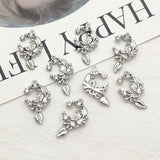 CZ Pendant Copper Charm 24x13mm 50pcs for DIY Jewelry Making