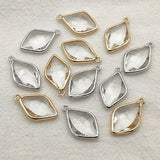 Copper Crystal Oval Charm 50pcs - DIY Jewelry Findings