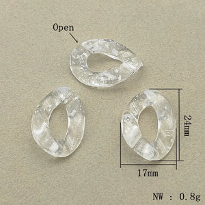 Snowflake Effect Chain Beads For Necklace Earrings DIY 560pcs