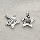 50pcs Star Pendants Glass Charm DIY Parts Jewelry Making