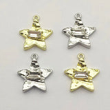 50pcs Star Pendants Glass Charm DIY Parts Jewelry Making