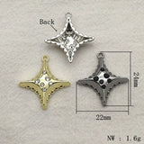 100pcs Rhinestone Star Charm Pendant DIY Jewelry Making