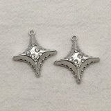 100pcs Rhinestone Star Charm Pendant DIY Jewelry Making