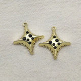 100pcs Rhinestone Star Charm Pendant DIY Jewelry Making