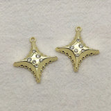 100pcs Rhinestone Star Charm Pendant DIY Jewelry Making