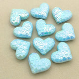 UV Aurora Heart Beads 100pcs Jewelry DIY Parts