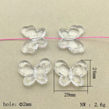 Acrylic Clear Butterfly Beads 170pcs