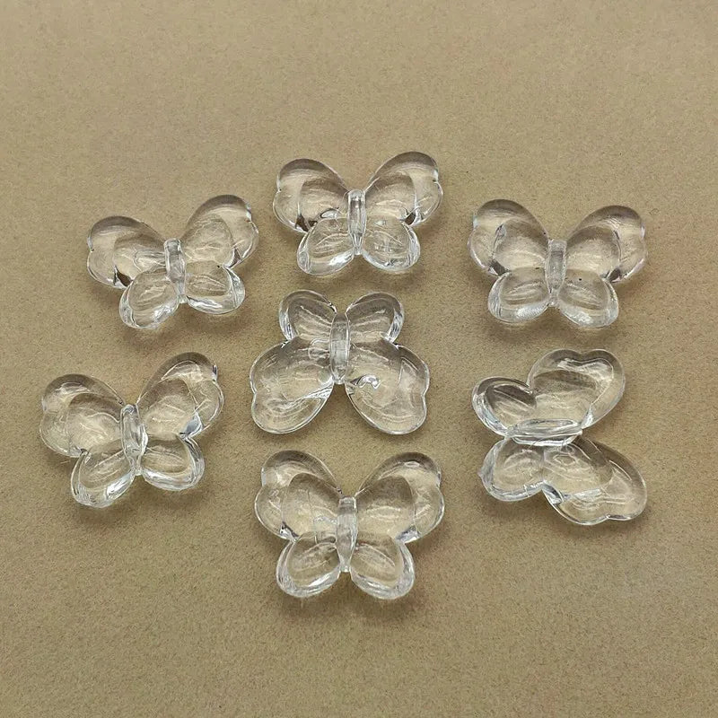 Acrylic Clear Butterfly Beads 170pcs
