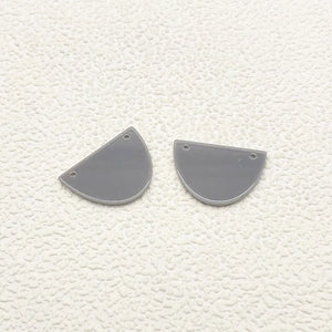 Acrylic Semicircle Charm Earring DIY Parts 100pcs