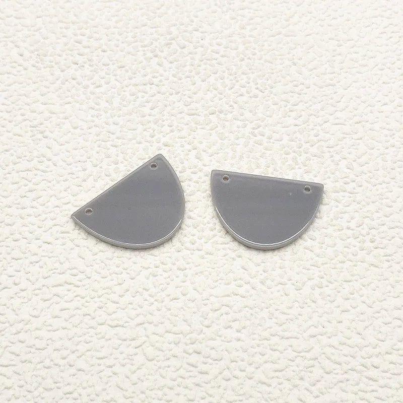 Acrylic Semicircle Charm Earring DIY Parts 100pcs