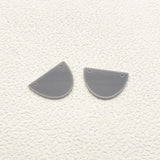 Acrylic Semicircle Charm Earring DIY Parts 100pcs