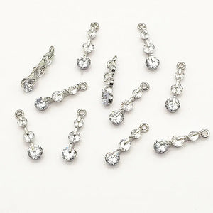 CZ Pendants Copper Charm For Earrings DIY 50pcs