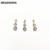 CZ Pendants Copper Charm For Earrings DIY 50pcs