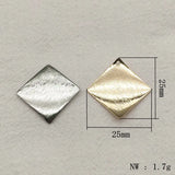 100pcs Copper Pendant Square Charm Necklace Earrings DIY Parts
