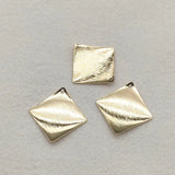 100pcs Copper Pendant Square Charm Necklace Earrings DIY Parts