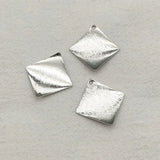 100pcs Copper Pendant Square Charm Necklace Earrings DIY Parts