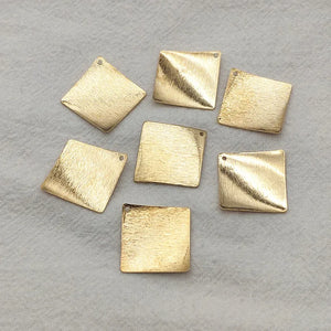 25mm 100pcs Zinc Alloy Rhombus Charm DIY Earring Necklace Parts
