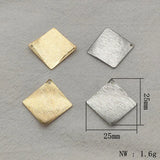25mm 100pcs Zinc Alloy Rhombus Charm DIY Earring Necklace Parts