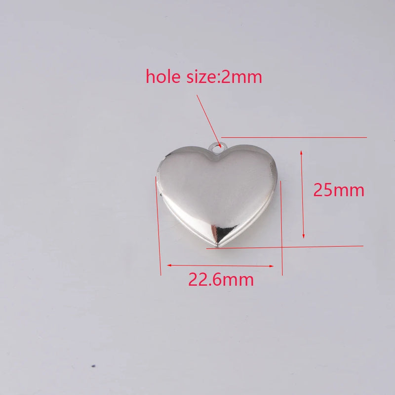 Arrival 25mm Heart Locket Pendant Stainless Steel Necklace 20Pcs/Lot