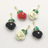 Arrival! 25x13mm 50pcs Rhinestone Rose Flower Charm For DIY Jewelry