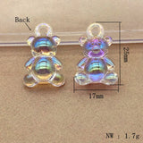 100pcs Clear Aurora/AB UV Effect Beads For Necklace Earrings DIY