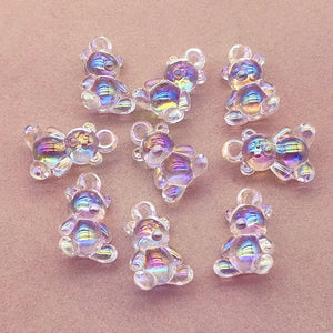 100pcs Clear Aurora/AB UV Effect Beads For Necklace Earrings DIY