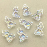 100pcs Clear Aurora/AB UV Effect Beads For Necklace Earrings DIY