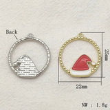 Arrival! 25x22mm 100pcs Christmas Hat Charm For DIY Jewelry