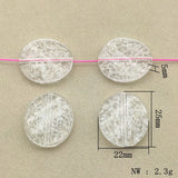 210 Clear Twist Oval Crack Beads For Jewelry Making