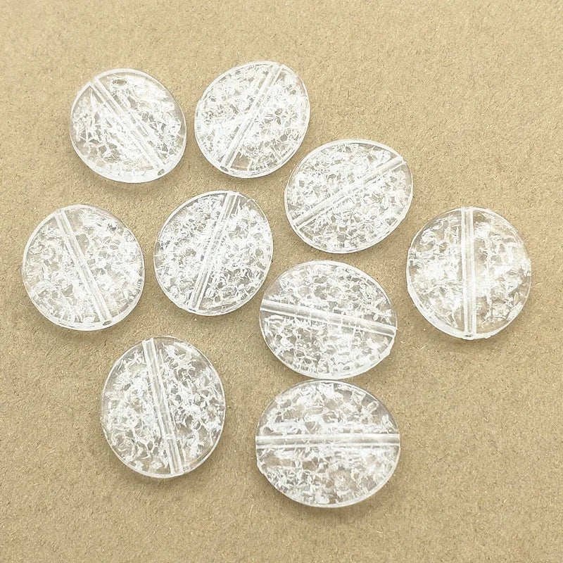 210 Clear Twist Oval Crack Beads For Jewelry Making