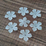 900pcs Clear Frosted Flower Acrylic Beads for Jewelry Making