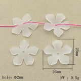 900pcs Clear Frosted Flower Acrylic Beads for Jewelry Making