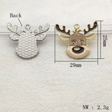 50pcs Christmas Reindeer Pendants for Necklace Earring DIY