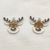 50pcs Christmas Reindeer Pendants for Necklace Earring DIY