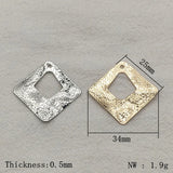 Arrival! Brass Rhombus Charm Pendants 50pcs for DIY Jewelry Making