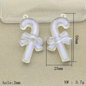 120pcs Clear Magic Crutches Beads Necklace Earrings DIY Parts